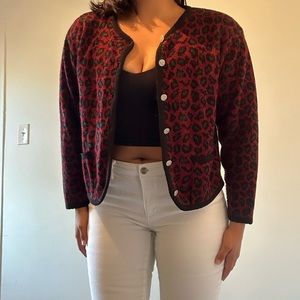 VINTAGE LEOPARD PRINT SWEATER